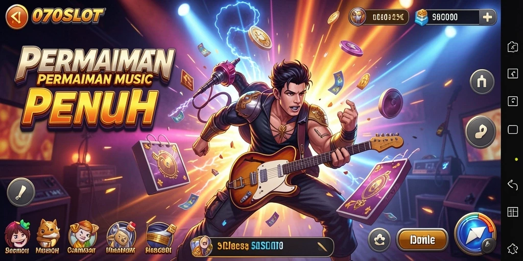 Tampilan gameplay 070SLOT yang penuh warna dan dinamis.