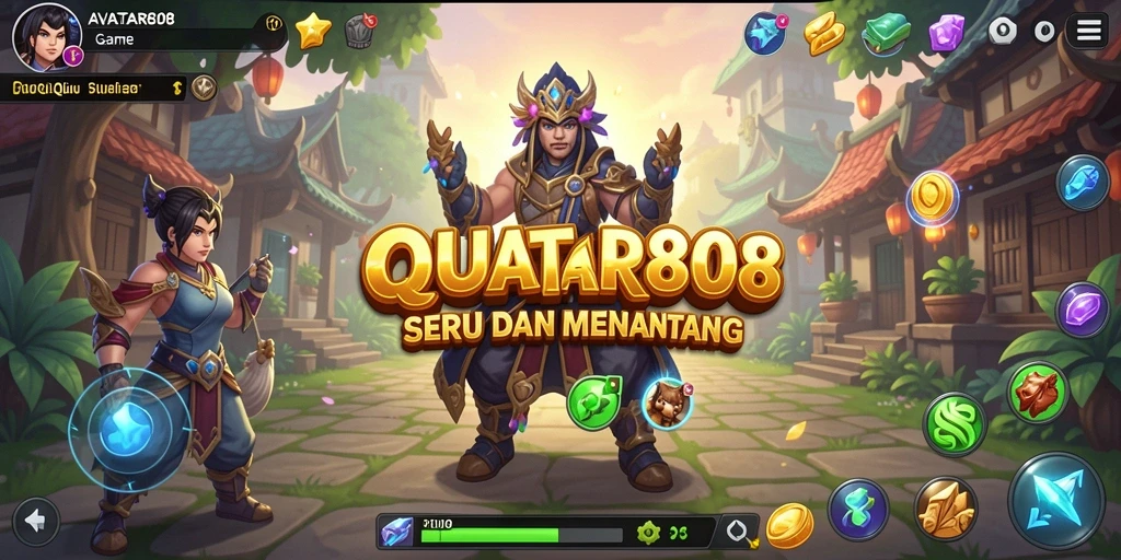Tampilan gameplay seru dari AVATAR808 yang menampilkan kartu QiuQiu.