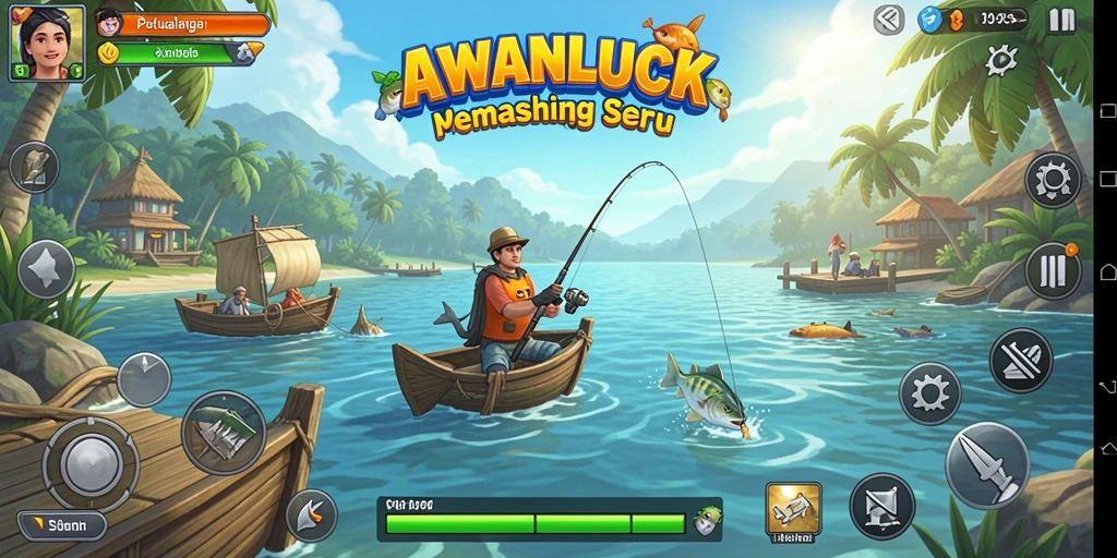 Tampilan gameplay memancing di AWANLUCK yang menakjubkan.