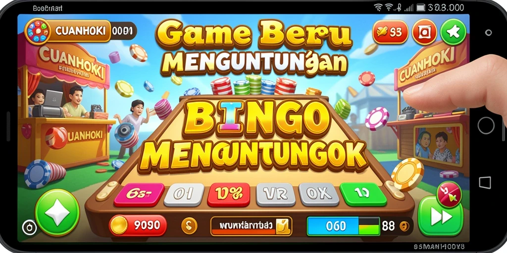 Tampilan gameplay seru dalam CUANHOKI yang memikat.