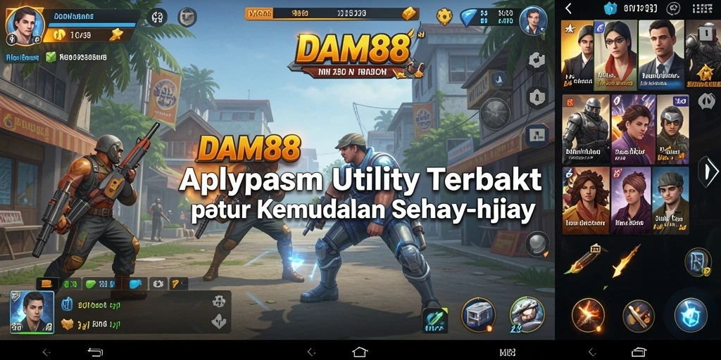 Screenshot utama DAM88 menunjukkan antarmuka pengguna yang ramah dan fitur-fitur Utility.