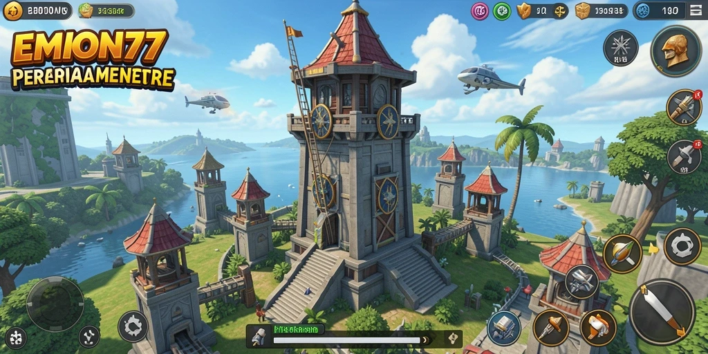 Tampilan gameplay seru dari permainan Tower Defense.