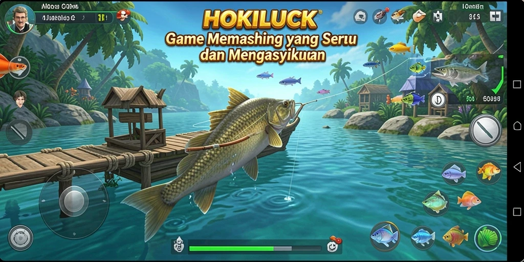 Tangkapan ikan besar dalam gameplay HOKILUCK