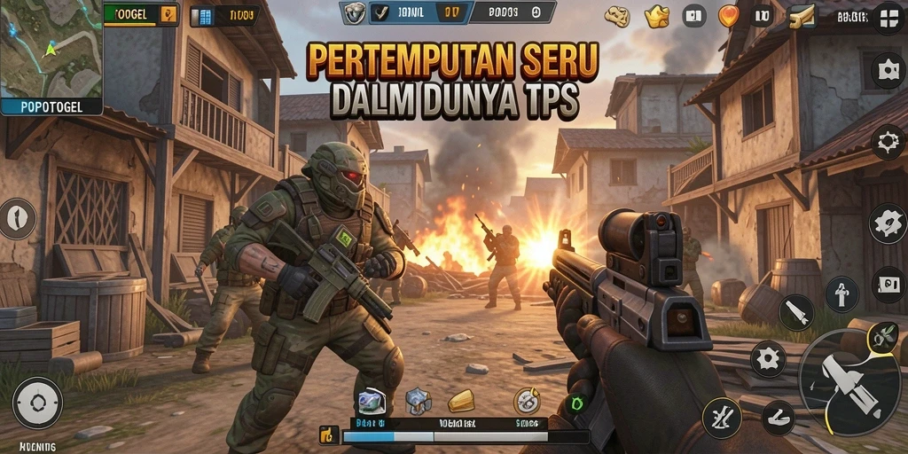 Tangkapan layar game POPOTOGEL dengan aksi pertempuran yang intens.