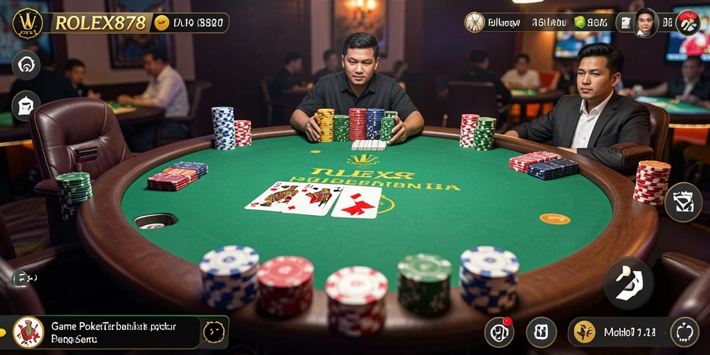 Tampilan screenshot ROLEX878 saat gameplay Poker yang seru dan menarik.