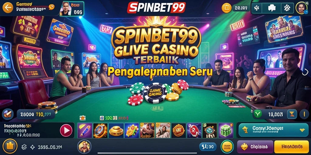 Tampilan gameplay SPINBET99 dengan dealer langsung yang profesional.