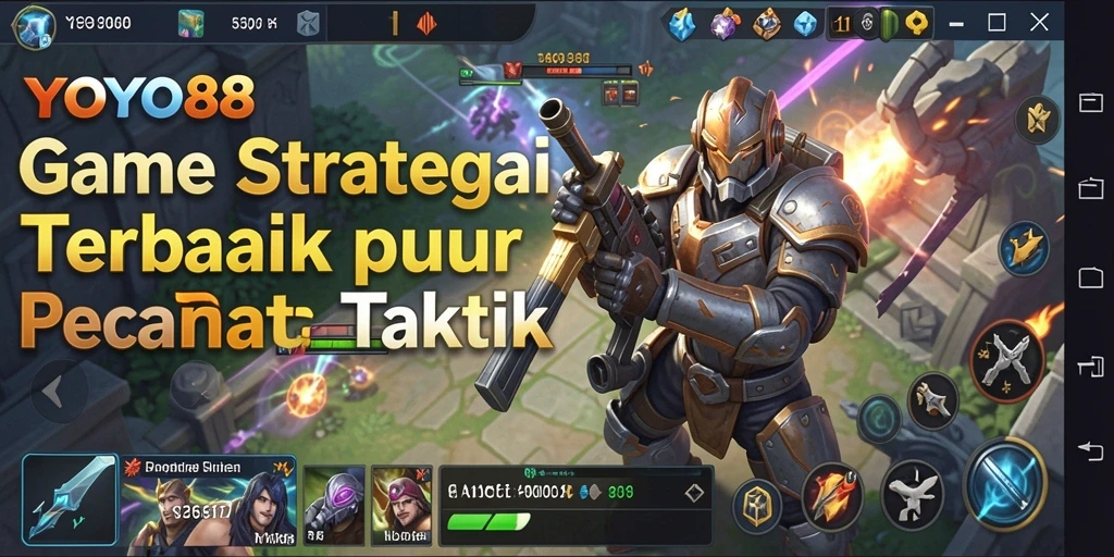 Screenshot menunjukkan pertempuran epik dengan taktik yang tepat.